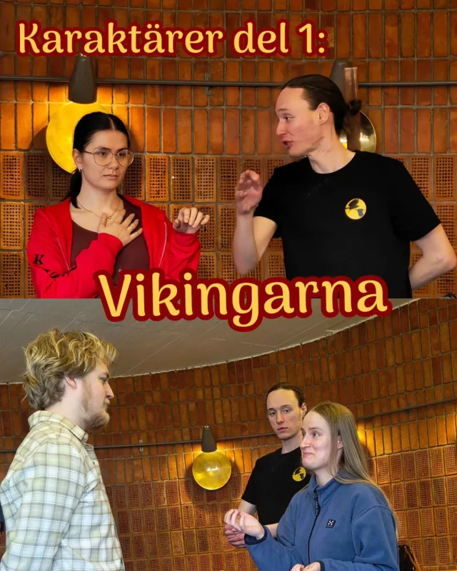 Årets spex utspelar sig i en liten by med vikingar, men vilka är det egentligen som bor där? Det tänkte vi berätta nu.🌊 Leif är en stor upptäcktsresande och äventyrare, det råder det ingen tvekan om. Just därför kan han nu i lugn och ro luta sig tillbaka och njuta av livet medan han minns sin ungdoms stordåd.🍏 Torgunn är byns ryggrad och de facto ledare. Hon tar sitt ansvar för byn, dess invånare och den hemlighet den gömmer på stort allvar.🪓 Frejdis har levt hela livet i byn och är vid det här laget ganska trött på mamma Torgunn som bara tjatar om tråkiga saker och pappa Leif som en gång i tiden var cool men nu har blivit en soffpotatis. Hon längtar efter något större och mer betydelsefullt.🦆 Stig är byns präst och enda kristna. Han kämpar tappert med att sprida Guds ord till sina grannar. Det hade varit lite lättare förstås om hans bibel inte hade saknat så många sidor. Som det är nu får han improvisera ganska mycket.Vad ska Leif och Torgunn ta sig till när det plötsligt dyker upp en grupp främlingar? Kommer Frejdis någonsin få sitt äventyr och kommer Stig till slut få ordning på den rätta tron? Svaren får ni på Dieselverkstaden 20-22 februari!Håll utkik imorgon för presentationer av resten av årets karaktärer 😊